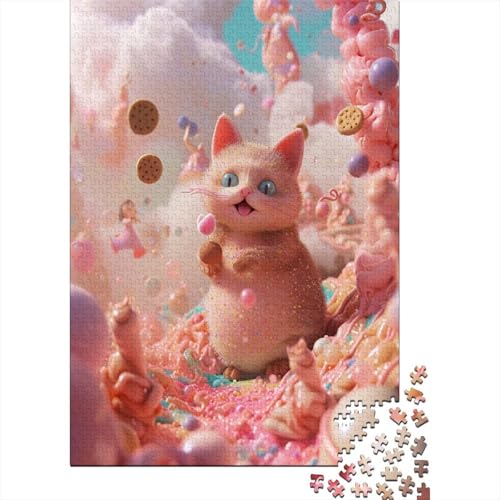 Farbenfrohes Puzzle Künstlerische Katze Puzzle Farbenfrohes Legespiel Home Dekoration Puzzle Tier Buntes Legespiel Puzzle 1000 Teile Herausforderndes Puzzle Für Die Ganze Familie 300pcs (40x28cm) von VesFy