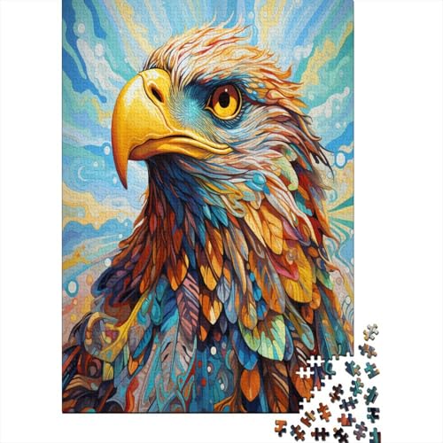 Farbenfrohes Puzzle Kunst Adler Puzzle Farbenfrohes Legespiel Home Dekoration Puzzle Tier Buntes Legespiel Puzzle 1000 Teile Herausforderndes Puzzle Für Die Ganze Familie 300pcs (40x28cm) von VesFy