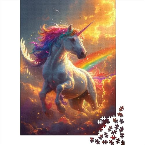 Farbenfrohes Puzzle Kunst Pferd Geschicklichkeitsspiel Home Dekoration Puzzle Tier Puzzle-Geschenk Puzzle 1000 Teile Erwachsenen Puzzle Für Erwachsene 300pcs (40x28cm) von VesFy