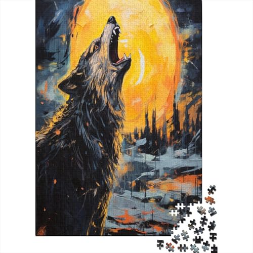 Farbenfrohes Puzzle Kunst Wolf Geschicklichkeitsspiel Home Dekoration Puzzle Tier Puzzle-Geschenk Puzzle 1000 Teile Erwachsenen Puzzle Für Erwachsene 1000pcs (75x50cm) von VesFy