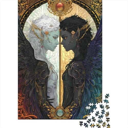Farbenfrohes Puzzle Schöner Engel Klassische Puzzles Erwachsene Puzzles Gott Puzzle-Geschenk Puzzle 1000 Teile Impossible Puzzle Für Erwachsene Und Kinder 300pcs (40x28cm) von VesFy
