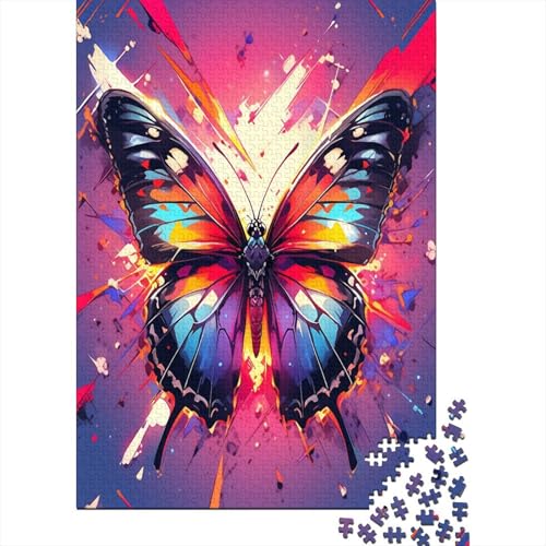 Farbenfrohes Puzzle Schöner Schmetterling Geschicklichkeitsspiel Home Dekoration Puzzle Tier Puzzle-Geschenk Puzzle 1000 Teile Erwachsenen Puzzle Für Erwachsene 300pcs (40x28cm) von VesFy