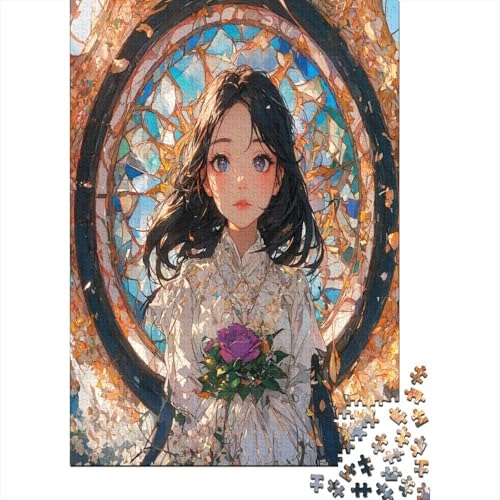 Farbenfrohes Puzzle Schönes Mädchen Geschicklichkeitsspiel Home Dekoration Puzzle Anime-Mädchen Puzzle-Geschenk Puzzle 1000 Teile Erwachsenen Puzzle Für Erwachsene 500pcs (52x38cm) von VesFy