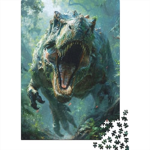 Puzzle Dinosaurierier Puzzle Farbenfrohes Legespiel Home Dekoration Puzzle Tier Clevere Rätsel Puzzle 1000 Teile Impossible Puzzle Für Erwachsene Und Kinder 300pcs (40x28cm) von VesFy