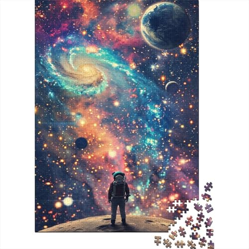 Puzzle Farbenfrohes Bunter Astronaut Geschicklichkeitsspiel Erwachsene Puzzles Raumanzüge Clevere Rätsel Puzzle 1000 Teile Impossible Puzzle Für Erwachsene Kinder 1000pcs (75x50cm) von VesFy