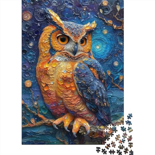 Puzzle Farbenfrohes Coole Eule Puzzle Farbenfrohes Legespiel Erwachsene Puzzles Tier Buntes Legespiel 1000 Teile Erwachsenen Puzzle Für Die Ganze Familie 1000pcs (75x50cm) von VesFy