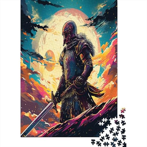 Puzzle Farbenfrohes Gepanzerter Krieger Geschicklichkeitsspiel Home Dekoration Puzzle Mächtiger Krieger Clevere Rätsel 1000-teilige Puzzles Erwachsenen Puzzle Für Erwachsene 300pcs (40x28cm) von VesFy