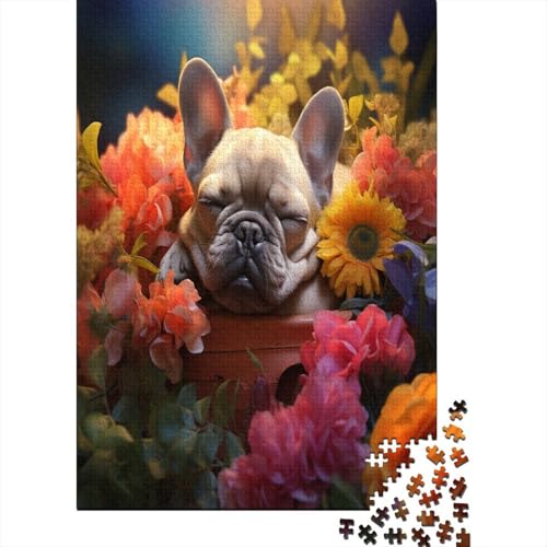 Puzzle Farbenfrohes Kampfhund Geschicklichkeitsspiel Erwachsene Puzzles Tier Puzzle 1000 Teile Erwachsenen Puzzle Für Die Ganze Familie 300pcs (40x28cm) von VesFy
