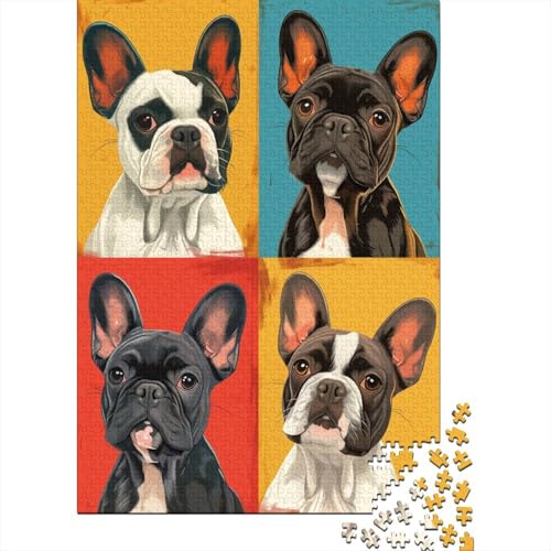 Puzzle Farbenfrohes Kampfhund Klassische Puzzles Erwachsene Puzzles Tier Puzzle-Geschenk Puzzle 1000 Teile Impossible Puzzle Für Erwachsene Und Kinder 300pcs (40x28cm) von VesFy