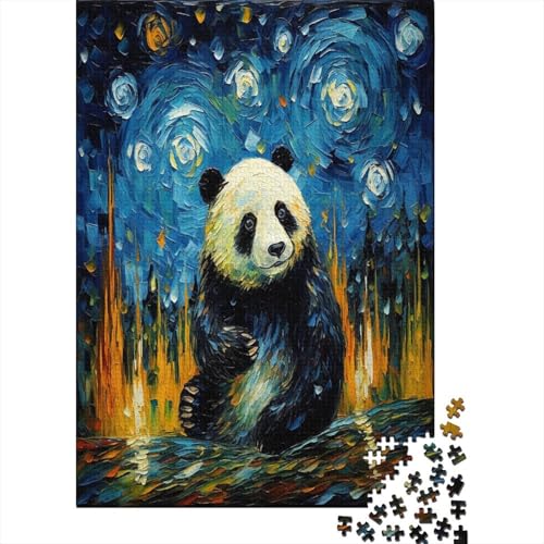 Puzzle Farbenfrohes Kunst Panda Klassische Puzzles Home Dekoration Puzzle Tier 1000 Teile Puzzle Erwachsenen Puzzle Für Erwachsene Kinder 1000pcs (75x50cm) von VesFy
