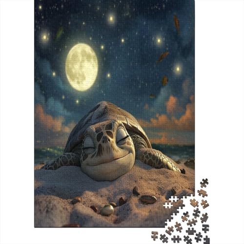 Puzzle Farbenfrohes Niedliche Schildkröte Geschicklichkeitsspiel Erwachsene Puzzles Tier Puzzle-Geschenk 1000 Teile Herausforderndes Puzzle Für Erwachsene 300pcs (40x28cm) von VesFy