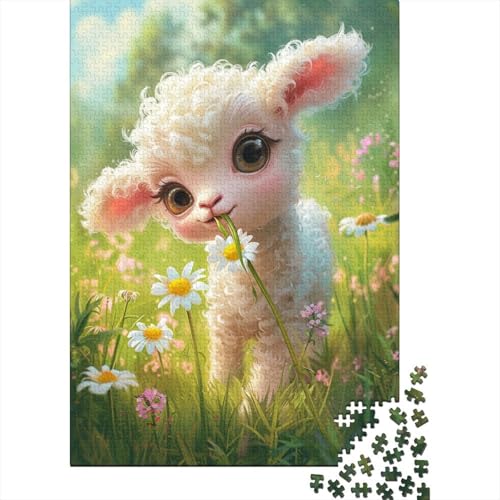 Puzzle Farbenfrohes Niedliches Schaf Klassische Puzzles Erwachsene Puzzles Tier Puzzle-Geschenk Puzzle 1000 Teile Impossible Puzzle Für Erwachsene Und Kinder 300pcs (40x28cm) von VesFy