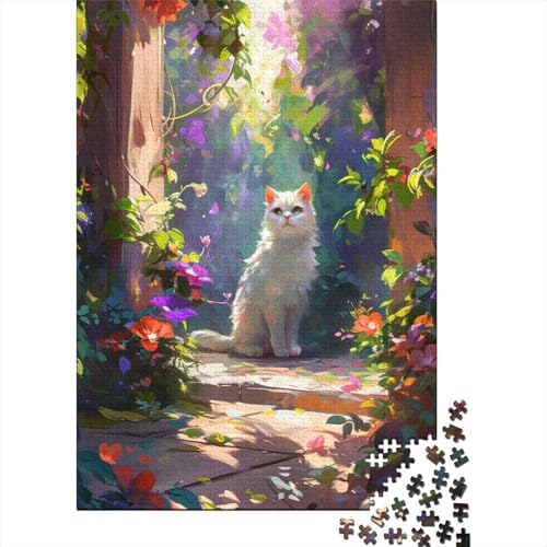 Puzzle Farbenfrohes Schöne Katze Klassische Puzzles Erwachsene Puzzles Tier Buntes Legespiel 1000-teilige Puzzles Erwachsenen Puzzle Für Erwachsene 1000pcs (75x50cm) von VesFy