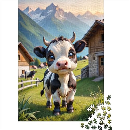 Puzzle Farbenfrohes Vieh Geschicklichkeitsspiel Erwachsene Puzzles Tiers Clevere Rätsel Puzzle 1000 Teile Impossible Puzzle Für Erwachsene Kinder 300pcs (40x28cm) von VesFy