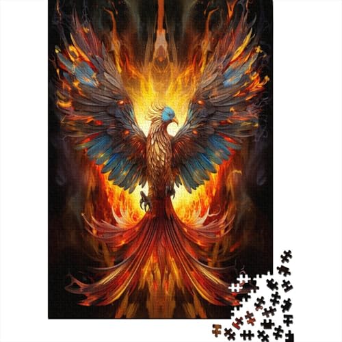 Puzzle Flammender Phönix Geschicklichkeitsspiel Erwachsene Puzzles Fantasy Tiers Puzzle-Geschenk 1000 Teile Puzzle Erwachsenen Puzzle Für Erwachsene Und Kinder 1000pcs (75x50cm) von VesFy