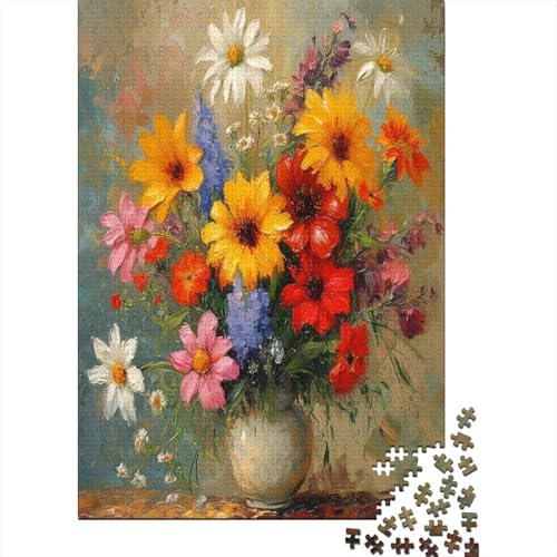 Puzzle Schöne Blume Puzzle Farbenfrohes Legespiel Home Dekoration Puzzle Pflanzen 1000 Teile Herausforderndes Puzzle Für Erwachsene Und Kinder 1000pcs (75x50cm) von VesFy