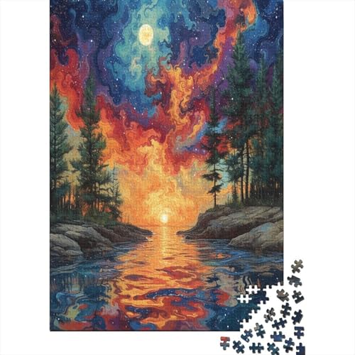 Puzzles Beautiful Landschaft Klassische Puzzles Home Dekoration Puzzle Puzzle-Geschenk Puzzle 1000 Teile Herausforderndes Puzzle Für Erwachsene Und Kinder 300pcs (40x28cm) von VesFy