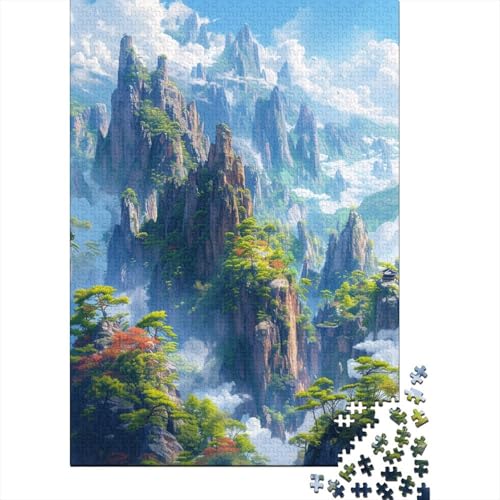 Puzzles Berglandschaft Klassische Puzzles Erwachsene Puzzles Fantasy Landschaft Clevere Rätsel 1000 Teile Puzzle Erwachsenen Puzzle Für Erwachsene 300pcs (40x28cm) von VesFy