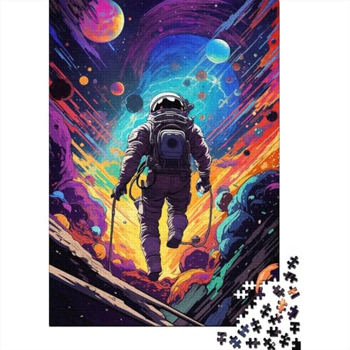 Puzzles Bunter Astronaut Klassische Puzzles Erwachsene Puzzles Raumanzüge Clevere Rätsel Puzzle 1000 Teile Herausforderndes Geschicklichkeitsspiel Für Erwachsene 300pcs (40x28cm) von VesFy