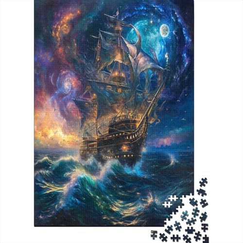 Puzzles Fantasie Segelboot Klassische Puzzles Erwachsene Puzzles Verkehr Clevere Rätsel Puzzle 1000 Teile Herausforderndes Geschicklichkeitsspiel Für Erwachsene 300pcs (40x28cm) von VesFy