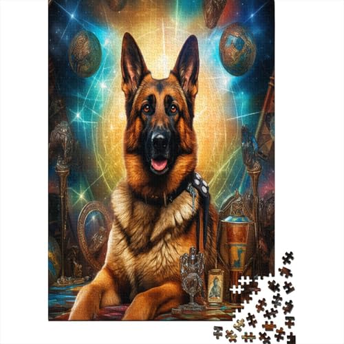 Puzzles German Shepherd Hund Geschicklichkeitsspiel Home Dekoration Puzzle Tiers Buntes Legespiel Puzzle 1000 Teile Herausforderndes Puzzle Für Erwachsene Und Kinder 300pcs (40x28cm) von VesFy