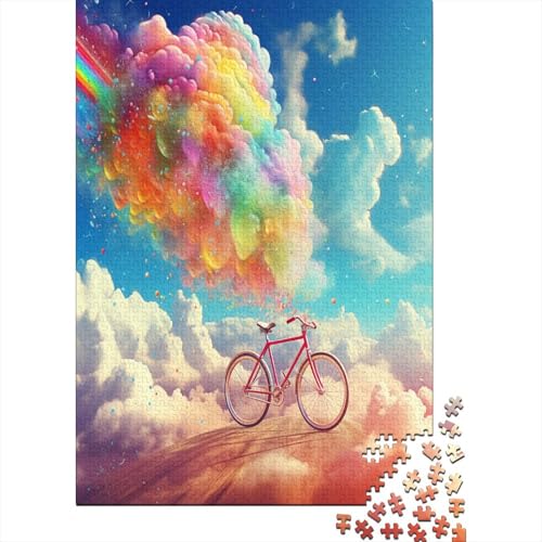Puzzles Kreativ-Fahrrad Geschicklichkeitsspiel Home Dekoration Puzzle Fahrzeug Buntes Legespiel Puzzle 1000 Teile Herausforderndes Puzzle Für Erwachsene Und Kinder 1000pcs (75x50cm) von VesFy