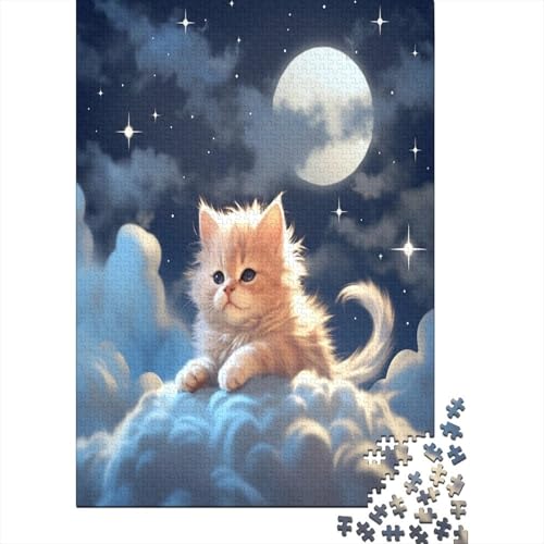 Puzzles Niedliche Katze Geschicklichkeitsspiel Home Dekoration Puzzle Tier Buntes Legespiel Puzzle 1000 Teile Herausforderndes Puzzle Für Erwachsene Und Kinder 300pcs (40x28cm) von VesFy