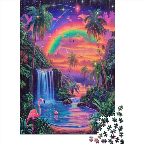 Puzzles Schöner Regenbogen Geschicklichkeitsspiel Home Dekoration Puzzle Puzzle-Geschenk Puzzle 1000 Teile Herausforderndes Puzzle Für Erwachsene Und Kinder 1000pcs (75x50cm) von VesFy