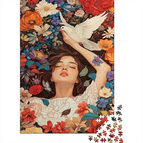 Puzzles Schönes Mädchen Klassische Puzzles Erwachsene Puzzles Anime-Mädchen Clevere Rätsel Puzzle 1000 Teile Herausforderndes Geschicklichkeitsspiel Für Erwachsene 300pcs (40x28cm) von VesFy