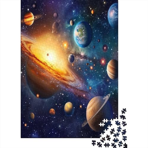 Puzzles Schönes Universum Geschicklichkeitsspiel Home Dekoration Puzzle Kunst Planet Puzzle-Geschenk Puzzle 1000 Teile Herausforderndes Puzzle Für Erwachsene Und Kinder 300pcs (40x28cm) von VesFy