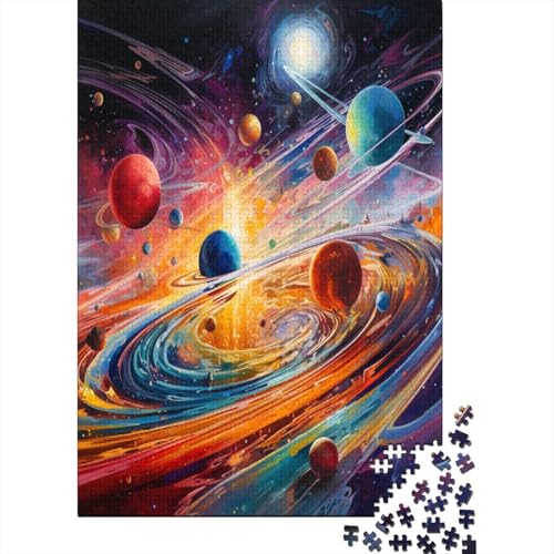 Puzzles Schönes Universum Klassische Puzzles Lernspiel Herausforderung Spielzeug Kunst Planet Clevere Rätsel 1000-teilige Puzzles Impossible Puzzle Für Erwachsene Und Kinder 1000pcs (75x50cm) von VesFy