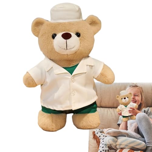 Vesidoloy Arztbär Plüschtier,Kuscheliges Stofftier - Kindersitzkissen Für Babys Kinder Schlafzimmer Büro Weihnachten Geburtstag von Vesidoloy