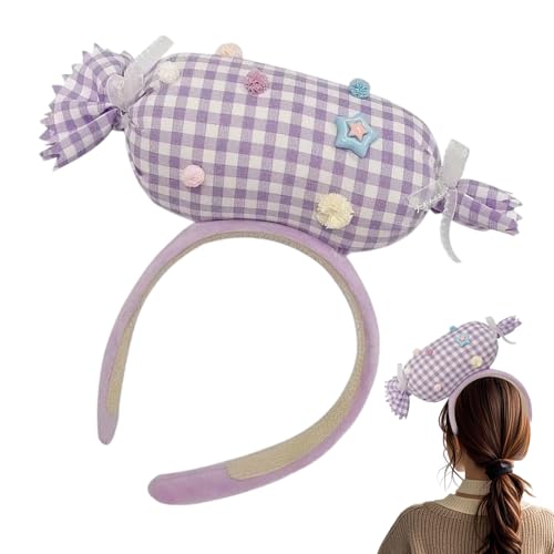 Vesidoloy Haarreif Für Mädchen | 3D Süßigkeiten Kopfschmuck Kostüm Zubehör - Bequemes Festliches Haarband Für Kostüm Outfit Geburtstag Halloween Weihnachten Party Mode Freundetreffen von Vesidoloy