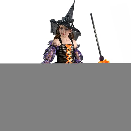 Vesidoloy Halloween-Hexenkostüm für Mädchen, Festival, Cosplay-Kleidung, Cosplay-Kleidung für Halloween, Schulveranstaltungen, Bühnenauftritte, Themenpartys, Karneval, Maskerade von Vesidoloy