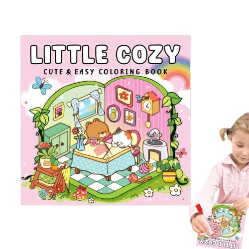 Vesidoloy Malbücher für Kinder, einfaches, gemütliches Malbuch, tragbar, pädagogische Vorschul-Lernaktivität für Schule, Kindergarten, Reisen Vesidoloy Malbücher für Kinder, einfaches, gemütliches Malbuch, tragbar, pädagogische Vorschul-Lernaktivität für Schule, Kindergarten, Reisen von Vesidoloy