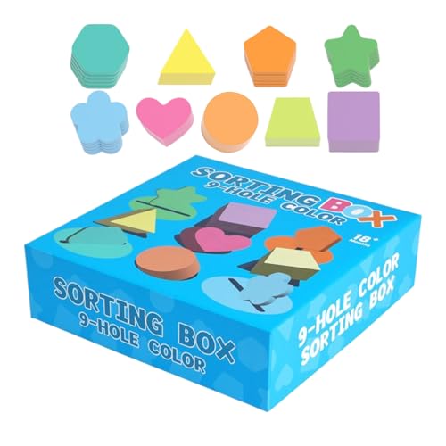 Vesidoloy Shape Sorter Spielzeug | 9-Fach Steckspiel Holz Formen & Farben Sortierspiel | Interaktives Lernspielzeug Zur Frühförderung Für Kindergarten Und Vorschule Vesidoloy Shape Sorter Spielzeug | 9-Fach Steckspiel Holz Formen & Farben Sortierspiel | Interaktives Lernspielzeug Zur Frühförderung Für Kindergarten Und Vorschule von Vesidoloy