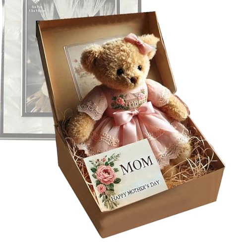 Vesidoloy Teddybär zum Muttertag – emotionale Unterstützung – rücksichtsvolle Puppe – Grußkarte für warme Wünsche von Vesidoloy