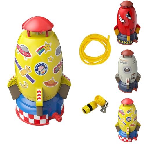 Wassersprinkler Kinder Rocket, Außenwasser Raketenspielzeug, Wasserdruck Lift Sprinklerspielzeug, 360 ° Rotation Sommerspielzeug Für Kinder, Befestigt An Gartenschlauch Wassersprinkler Kinder Rocket, Außenwasser Raketenspielzeug, Wasserdruck Lift Sprinklerspielzeug, 360 ° Rotation Sommerspielzeug Für Kinder, Befestigt An Gartenschlauch von Vesidoloy