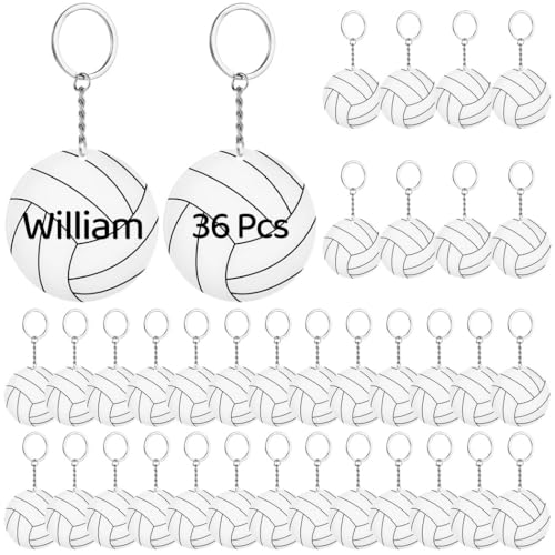 Vestamore Volleyball-Schlüsselanhänger-Set, doppelseitig, Acryl-Charms für Partygeschenke, Sportgeschenke, 36-teilig von Vestamore