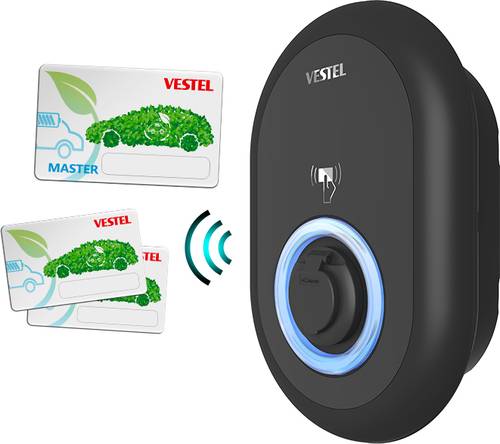 VESTEL EVC04-AC22 Wallbox Typ 2 32A Anzahl Anschlüsse 1 22kW RFID von Vestel