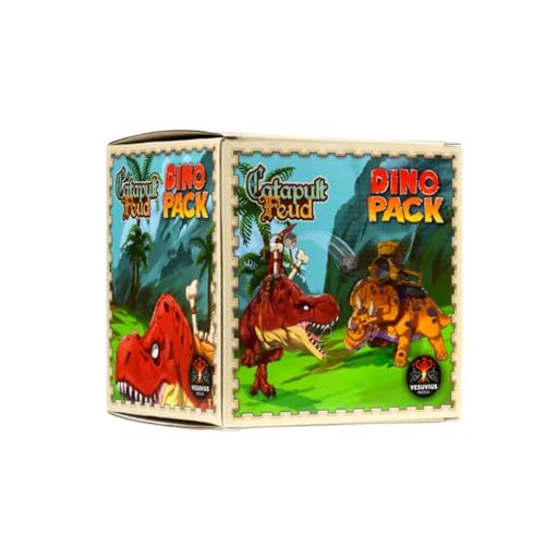 Vesuvius Media Catapult Feud: Dino Pack Expansion – T-Rex & Triceratops Launcher Add-On – Requires Base Game – Ages 7+ – English Vesuvius Media Catapult Feud: Dino Pack Expansion – T-Rex & Triceratops Launcher Add-On – Requires Base Game – Ages 7+ – English von Vesuvius Media