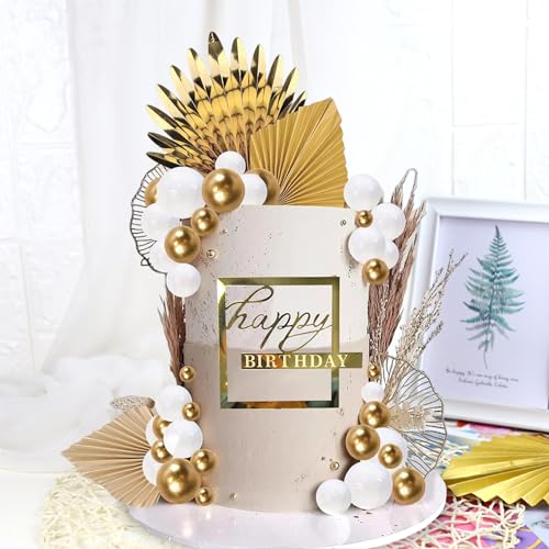 29 Stück Tortendeko Gold Happy Birthday Tortendeko Boho Tortenaufsatz Kuchen deko Geburtstag Palmblätter Kuchendekoration Ball Tortendekoration für Kinder oder Erwachsene 29 Stück Tortendeko Gold Happy Birthday Tortendeko Boho Tortenaufsatz Kuchen deko Geburtstag Palmblätter Kuchendekoration Ball Tortendekoration für Kinder oder Erwachsene von Veszoen
