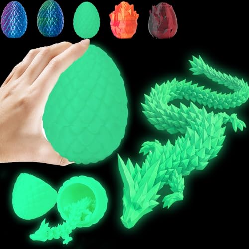 3D Drache Im Ei, 3D Gedrucktes Drachenei mit Drache, 30cm Gelenkiger Voll Beweglicher Drache mit Drachenei Erwachsene Kinder Geschenke Spielzeug,Ostern Geburtstage Feiertagsdeko(Fluoreszierendes Grün) 3D Drache Im Ei, 3D Gedrucktes Drachenei mit Drache, 30cm Gelenkiger Voll Beweglicher Drache mit Drachenei Erwachsene Kinder Geschenke Spielzeug,Ostern Geburtstage Feiertagsdeko(Fluoreszierendes Grün) von Veszoen