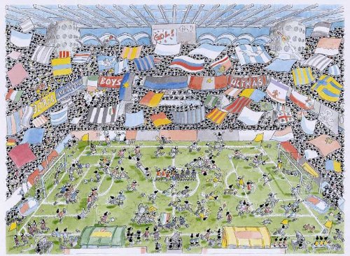 Vettori Ameisen-Puzzle / Fußball-Stadion von AKENA