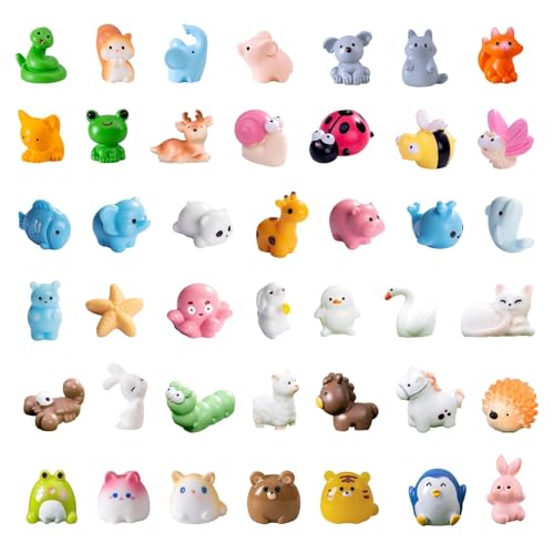 42 Stück Mini-Tiere aus Kunstharz, 42 Stile, niedliche kleine Harztiere, Miniatur-Figuren, Mikro-Feengarten, Landschaftszubehör, Puppenhaus, Verstecken, Basteln, Aquarium-Dekoration 42 Stück Mini-Tiere aus Kunstharz, 42 Stile, niedliche kleine Harztiere, Miniatur-Figuren, Mikro-Feengarten, Landschaftszubehör, Puppenhaus, Verstecken, Basteln, Aquarium-Dekoration von Vexilon
