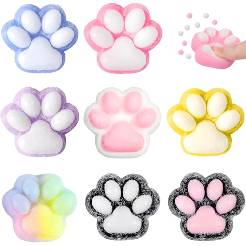 8 Stück Cat Paw Squishy – Juicy Bomb Katzenpfoten Squeeze Spielzeug für Stressabbau und Spaß 8 Stück Cat Paw Squishy – Juicy Bomb Katzenpfoten Squeeze Spielzeug für Stressabbau und Spaß von Vexran