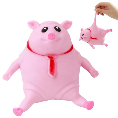 Stress Schwein Spielzeug, Antistress Spielzeug Squishy , Squishy Pig Squeeze Toys, Fidget Toys, Sensorik Autismus Spielzeug Splashy Quetschspielzeug in Form eines für Kinder Erwachsener (Schwein) von Vexran