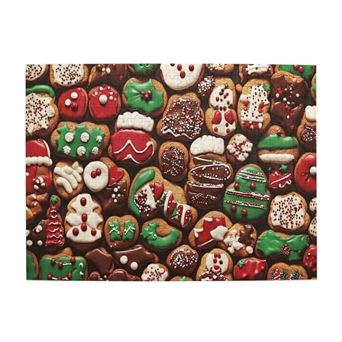 Vextrovia, Weihnachtsplätzchen Backen Holzpuzzle Urlaub Plätzchen Puzzle für Erwachsene 500 Teile Wunderbare Phantasie Stressabbau Puzzle Herausfordernde Gehirnübung von Vextrovia