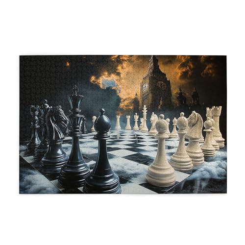 Vextrovia 1000 Stück Fantasy Schach Erwachsene Holz Jigsaw Puzzle Spiel des Schachs, Klassisches Holzschachspiel, Puzzle für Schachliebhaber Geschenk, Brainstorming und Relax, Ideal für Entspannung Vextrovia 1000 Stück Fantasy Schach Erwachsene Holz Jigsaw Puzzle Spiel des Schachs, Klassisches Holzschachspiel, Puzzle für Schachliebhaber Geschenk, Brainstorming und Relax, Ideal für Entspannung von Vextrovia