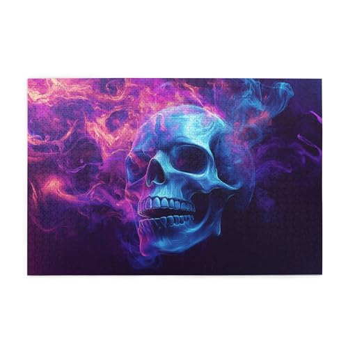 Vextrovia 1000 Teile Fantasy Holzpuzzle, Puzzles für Erwachsene 1000 Teile, Psychedelischer Schädel und Rauch, Erwachsenenpuzzle aus Holz, ideal zur Entspannung und Präsentation für Vextrovia 1000 Teile Fantasy Holzpuzzle, Puzzles für Erwachsene 1000 Teile, Psychedelischer Schädel und Rauch, Erwachsenenpuzzle aus Holz, ideal zur Entspannung und Präsentation für von Vextrovia